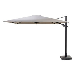 4 Seasons Outdoor | Zweefparasol Siesta Premium 300 x 300 cm | Antraciet-Taupe